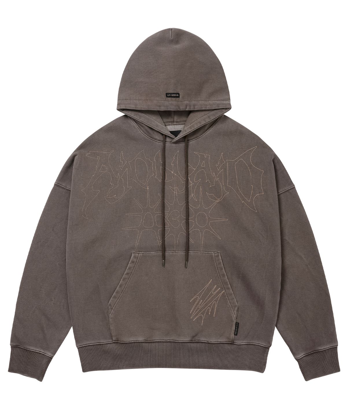 아조바이아조(AJOBYAJO) [PBA] SB VNJ Logo Washed Hoodie [BROWN]