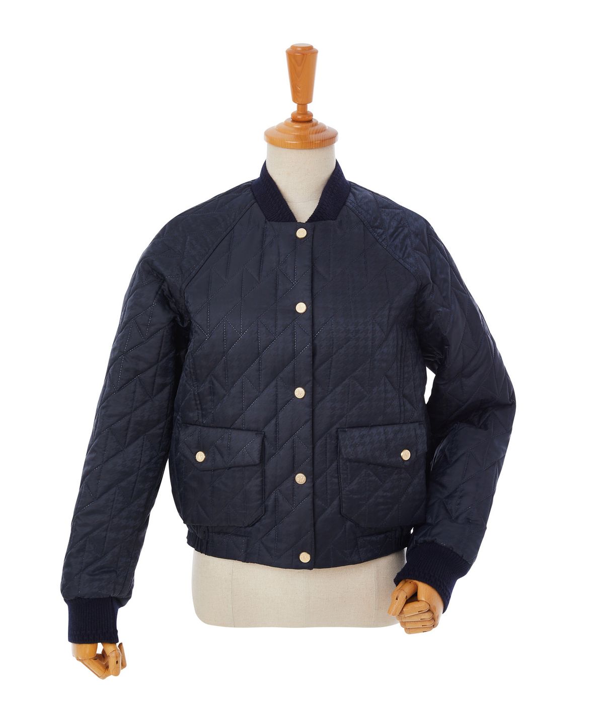 에이오더블유(AOW) HOUNDTOOTH JQD QUILTING JUMPER