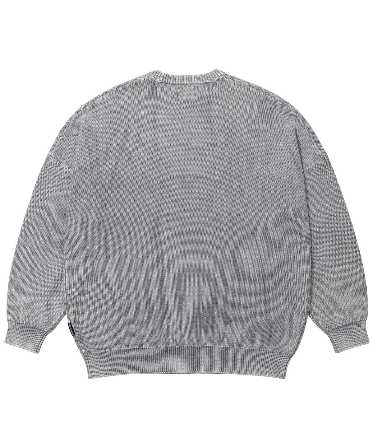 아조바이아조(AJOBYAJO) [PBA] Five AJO Logos Washed Sweater [LIGHT GREY]