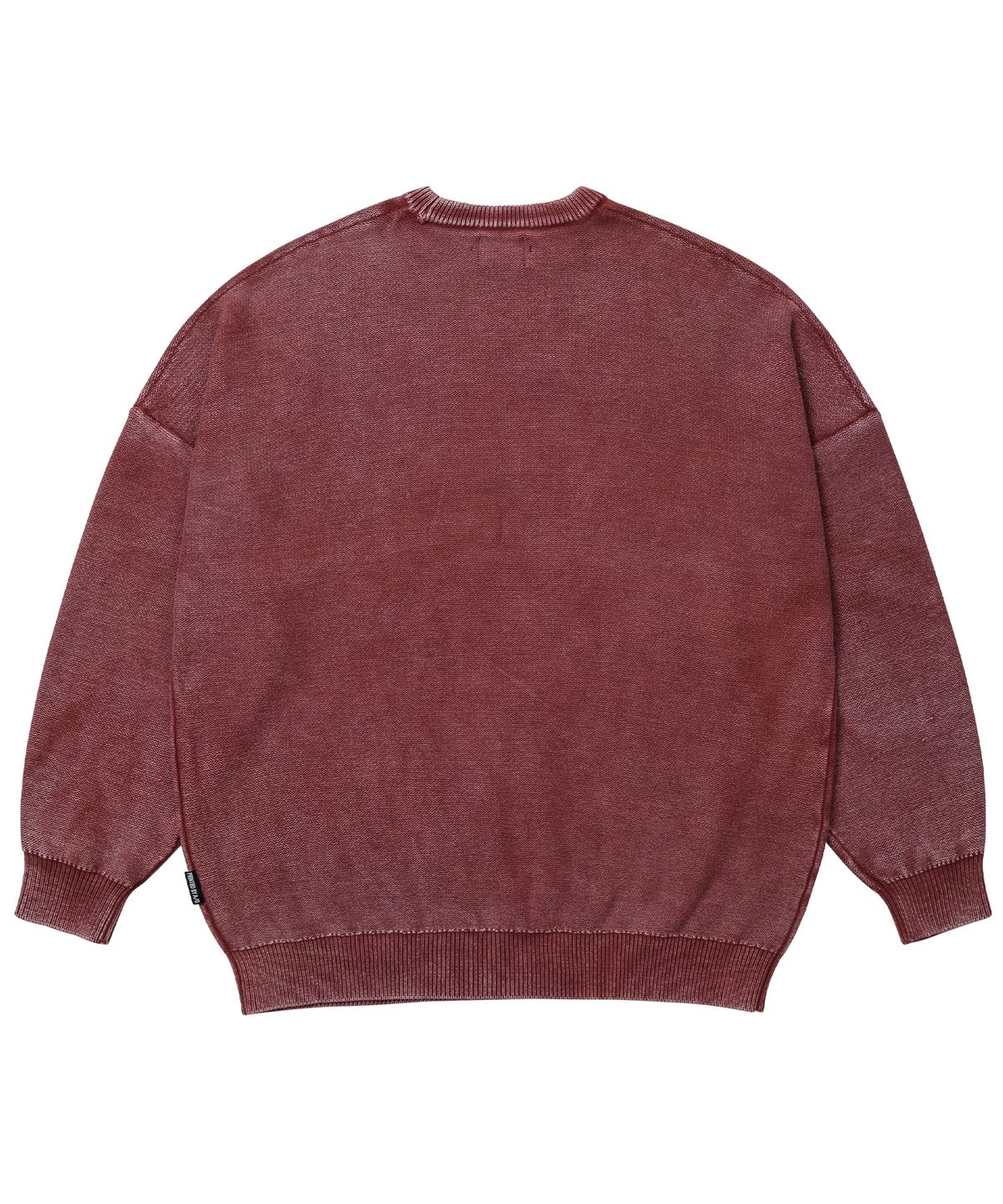 아조바이아조(AJOBYAJO) [PBA] Five AJO Logos Washed Sweater [BURGUNDY]