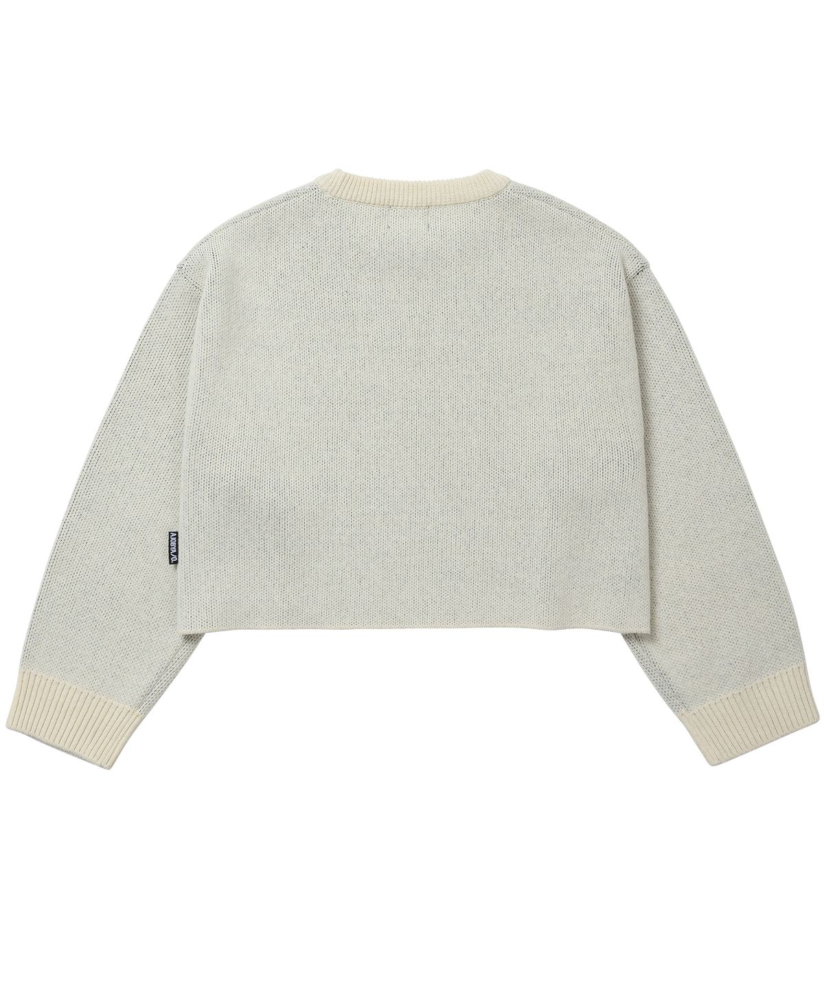 아조바이아조(AJOBYAJO) [PBA] Total Logo Cropped Sweater [IVORY]
