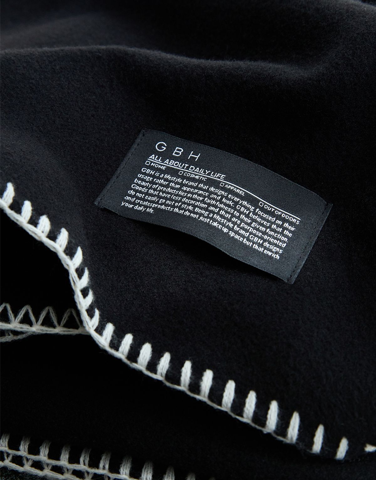 지비에이치 홈(GBH HOME) BLANKET BLACK 블랭킷 담요