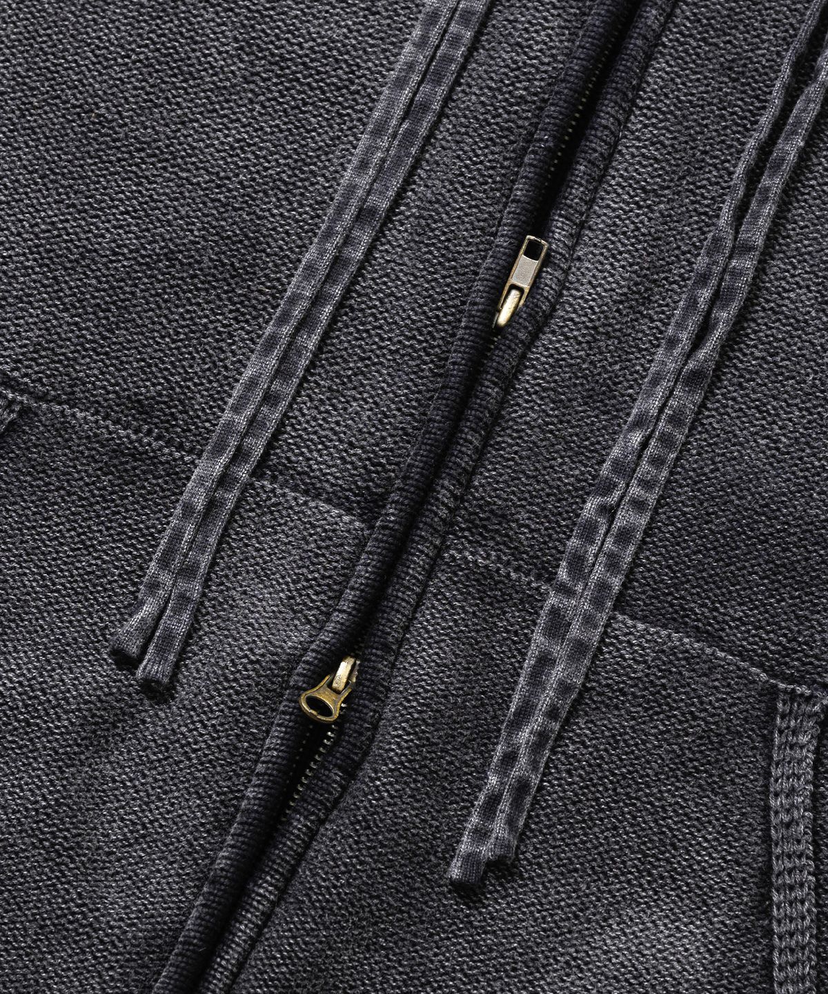 아조바이아조(AJOBYAJO) [PBA] Five AJO Logos Washed Zip-Up Hoodie [CHARCOAL]