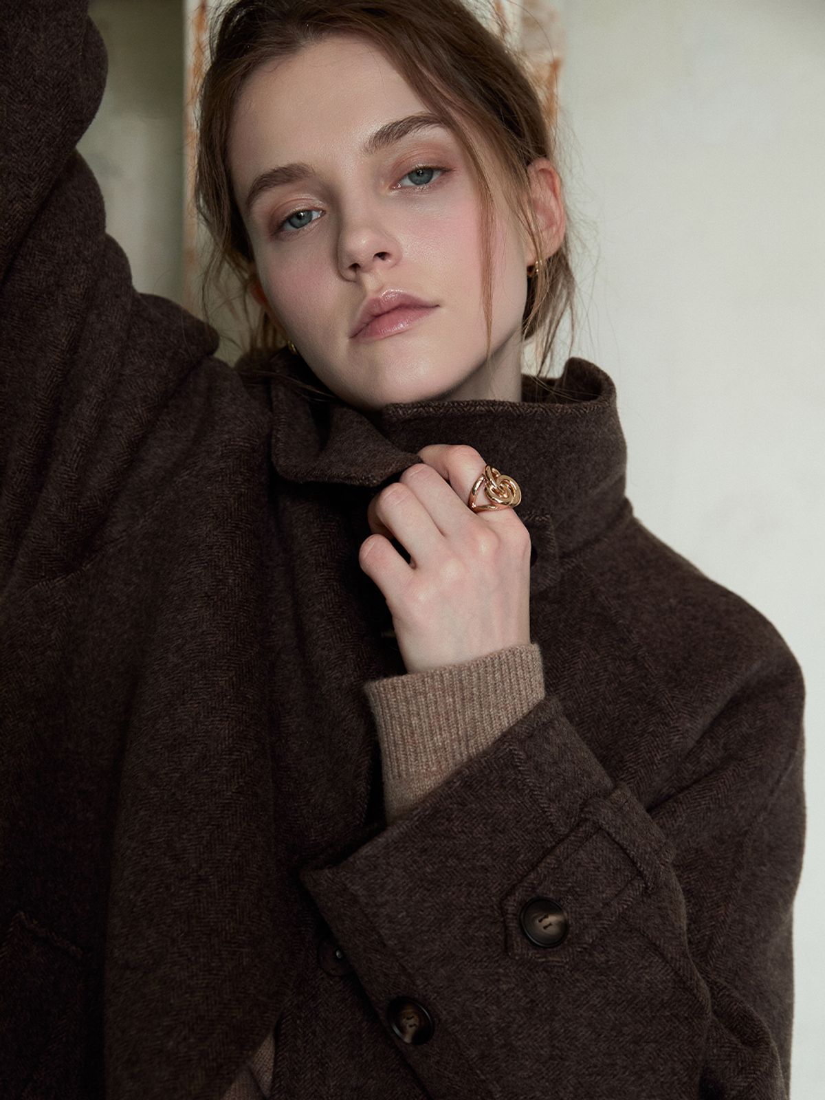 르니나(LENINA) BARRIE wool balmacaan handmade coat_2colors