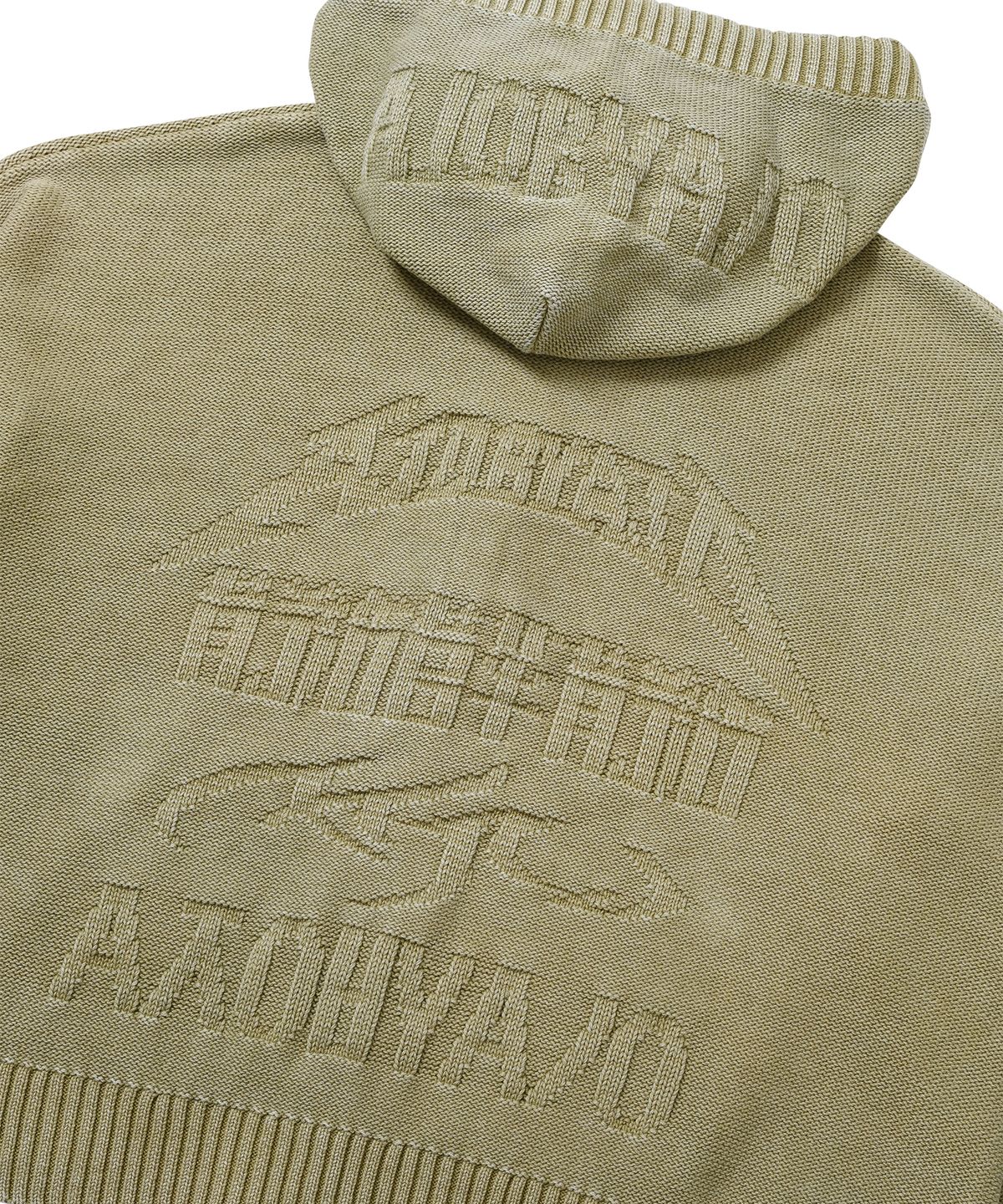 아조바이아조(AJOBYAJO) [PBA] Five AJO Logos Washed Zip-Up Hoodie [LIGHT KHAKI]