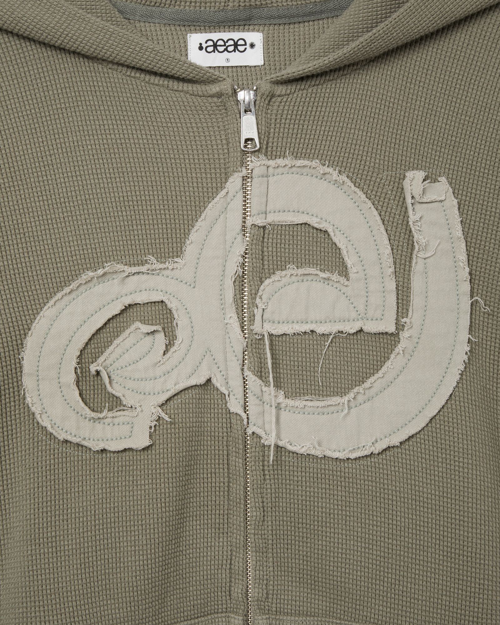 MUSINSA公式 | AEAE WAFFLE HOOD ZIP-UP [KHAKI]