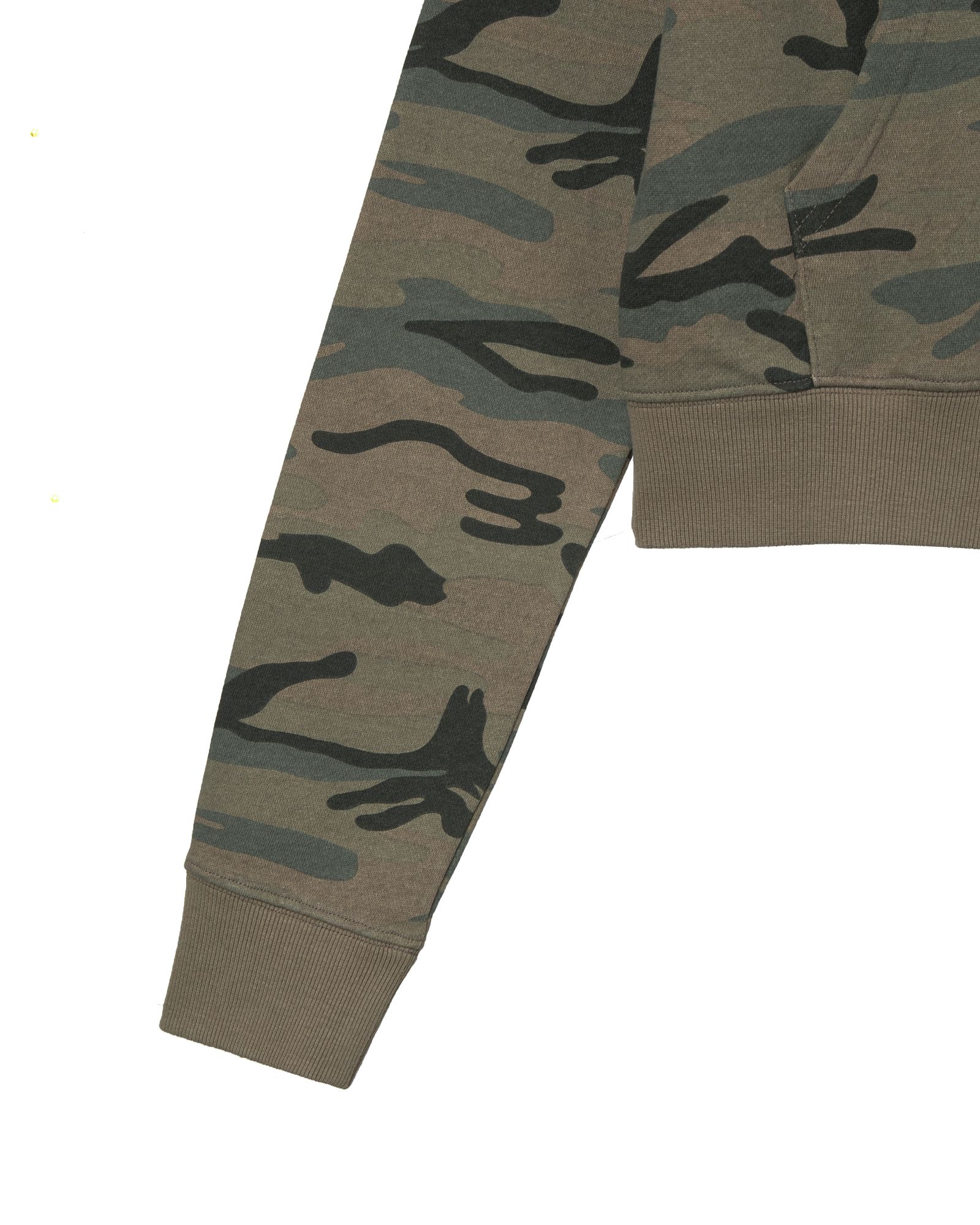 MUSINSA | AEAE WEB LOGO CROP HOOD ZIP UP [CAMO BEIGE]