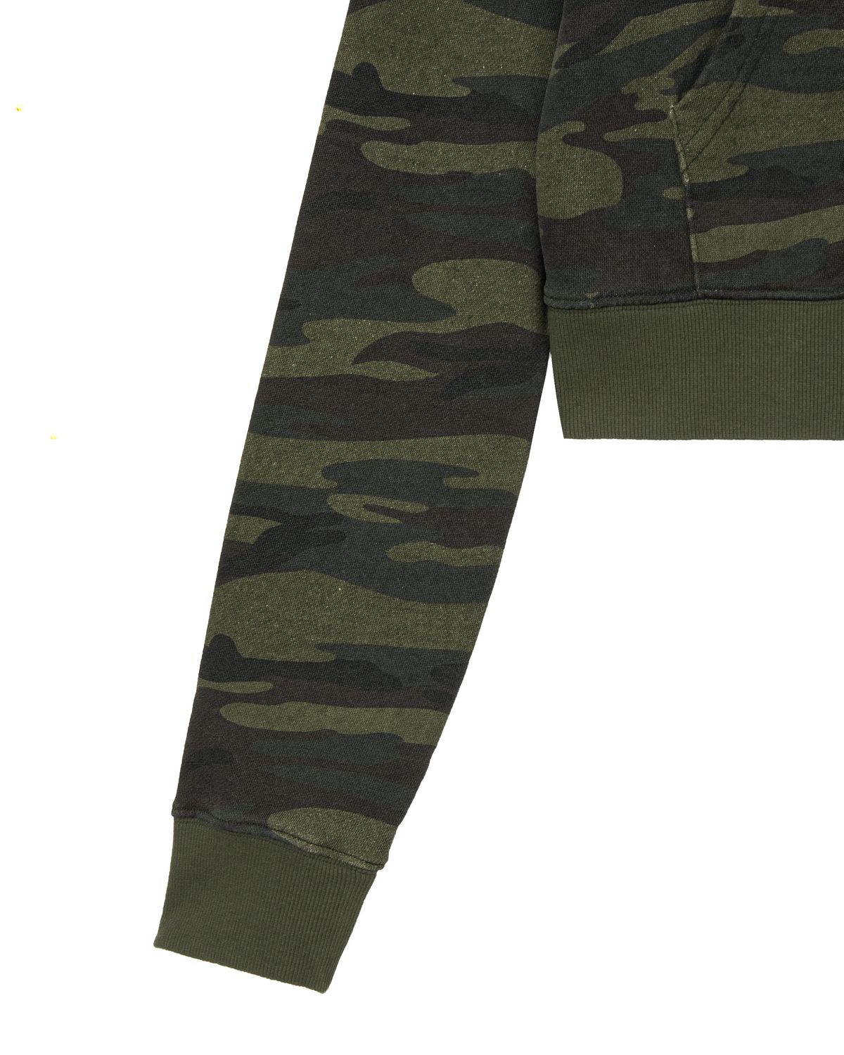 에이이에이이(AEAE) WEB LOGO CROP HOOD ZIP UP [CAMO GREEN]