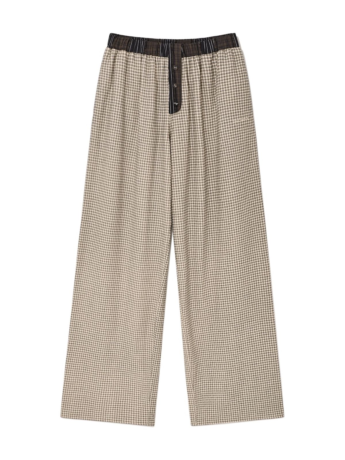 글로니(GLOWNY) HOMEBODY BUTTON PANTS (BROWN)