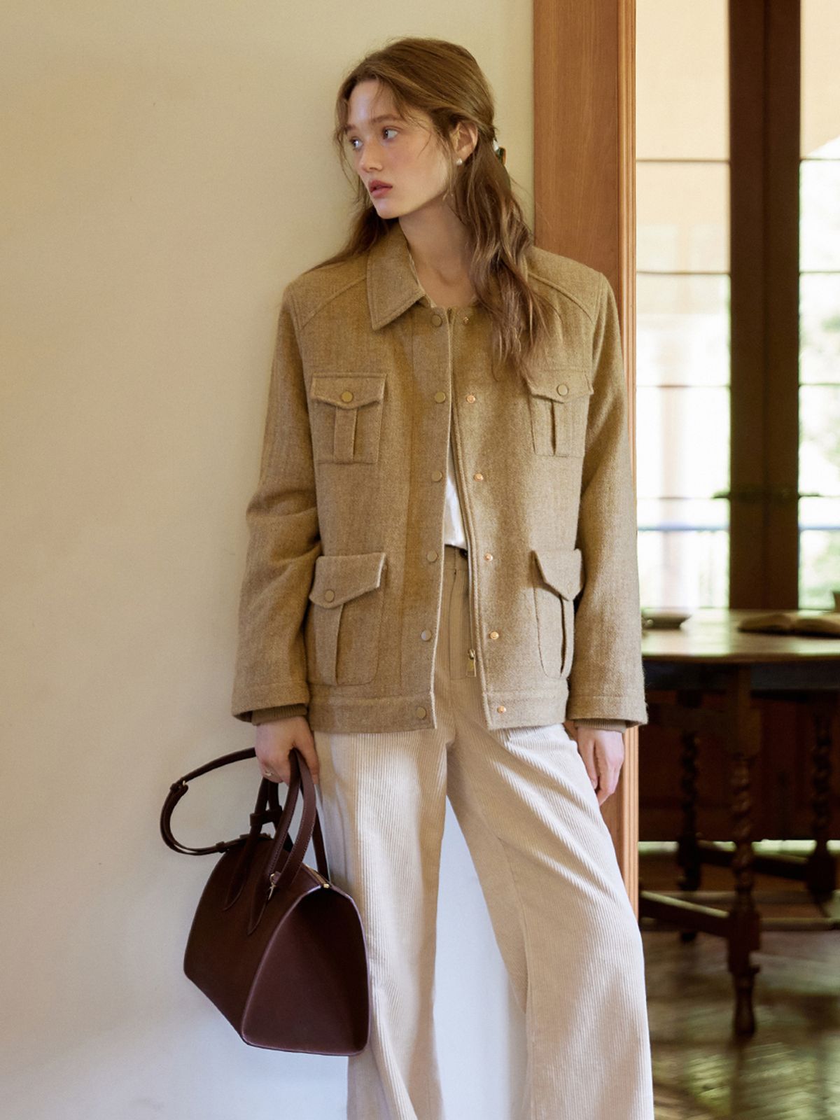 르니나(LENINA) BESSIE tote shoulder bag_BROWN