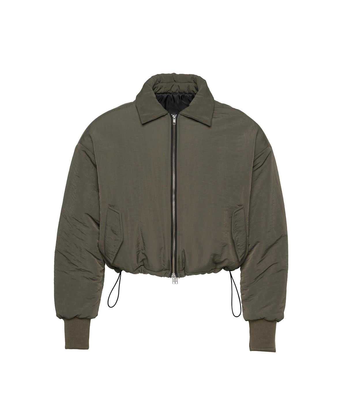 플로즈룸(FLAWSROOM) Matt Crop Puffer KHAKI