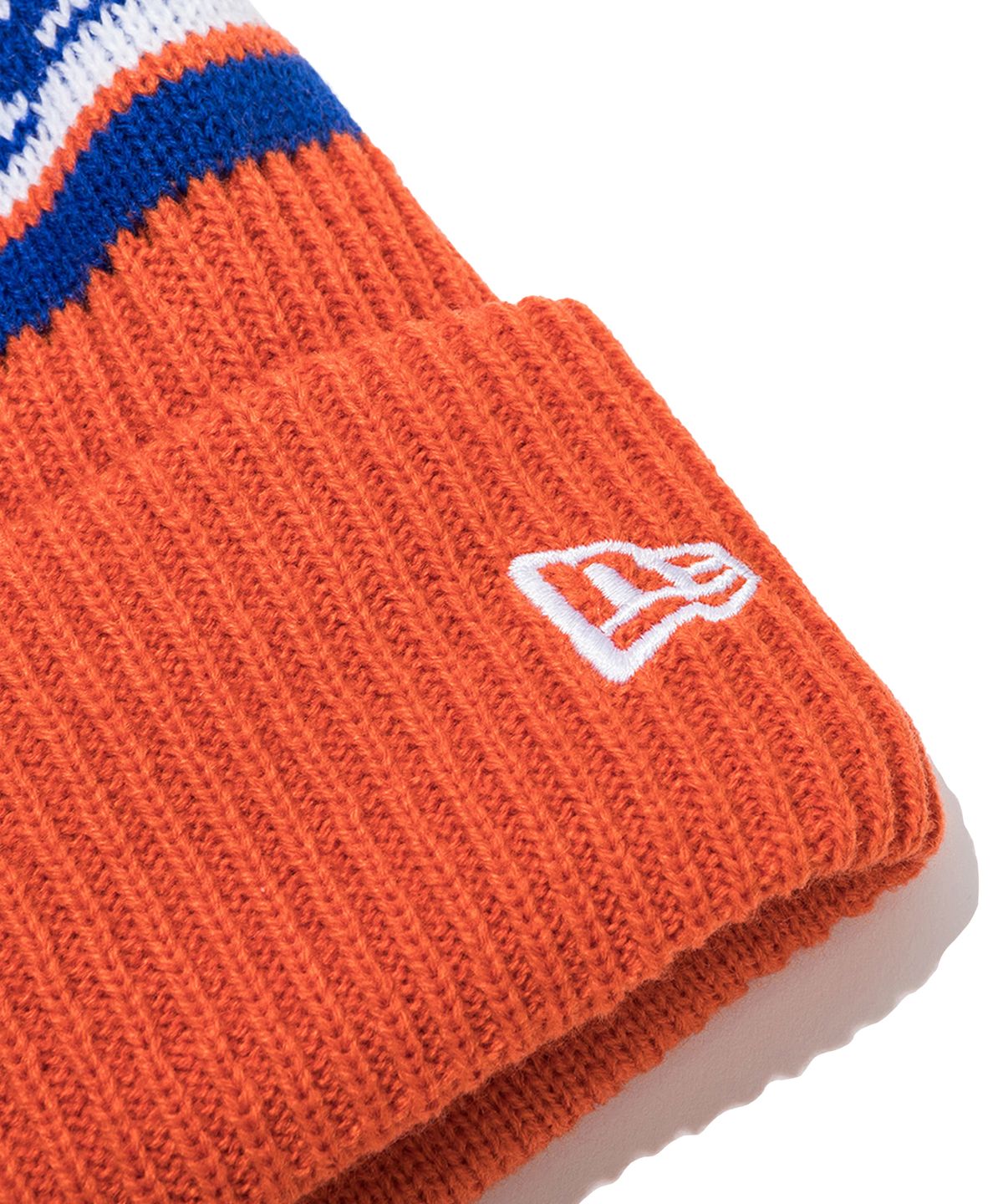 예스아이씨(YESEYESEE) YESEYESEE x Newera Y.E.S Jacquard Pompon Knit Beanie Orange