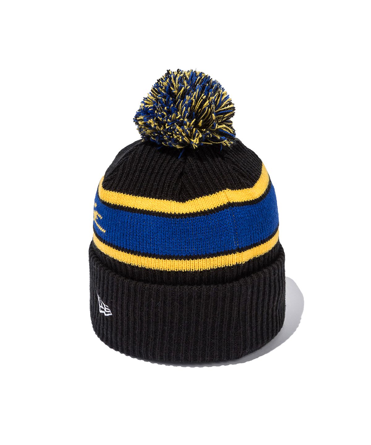 예스아이씨(YESEYESEE) YESEYESEE x Newera Y.E.S Jacquard Pompon Knit Beanie Black