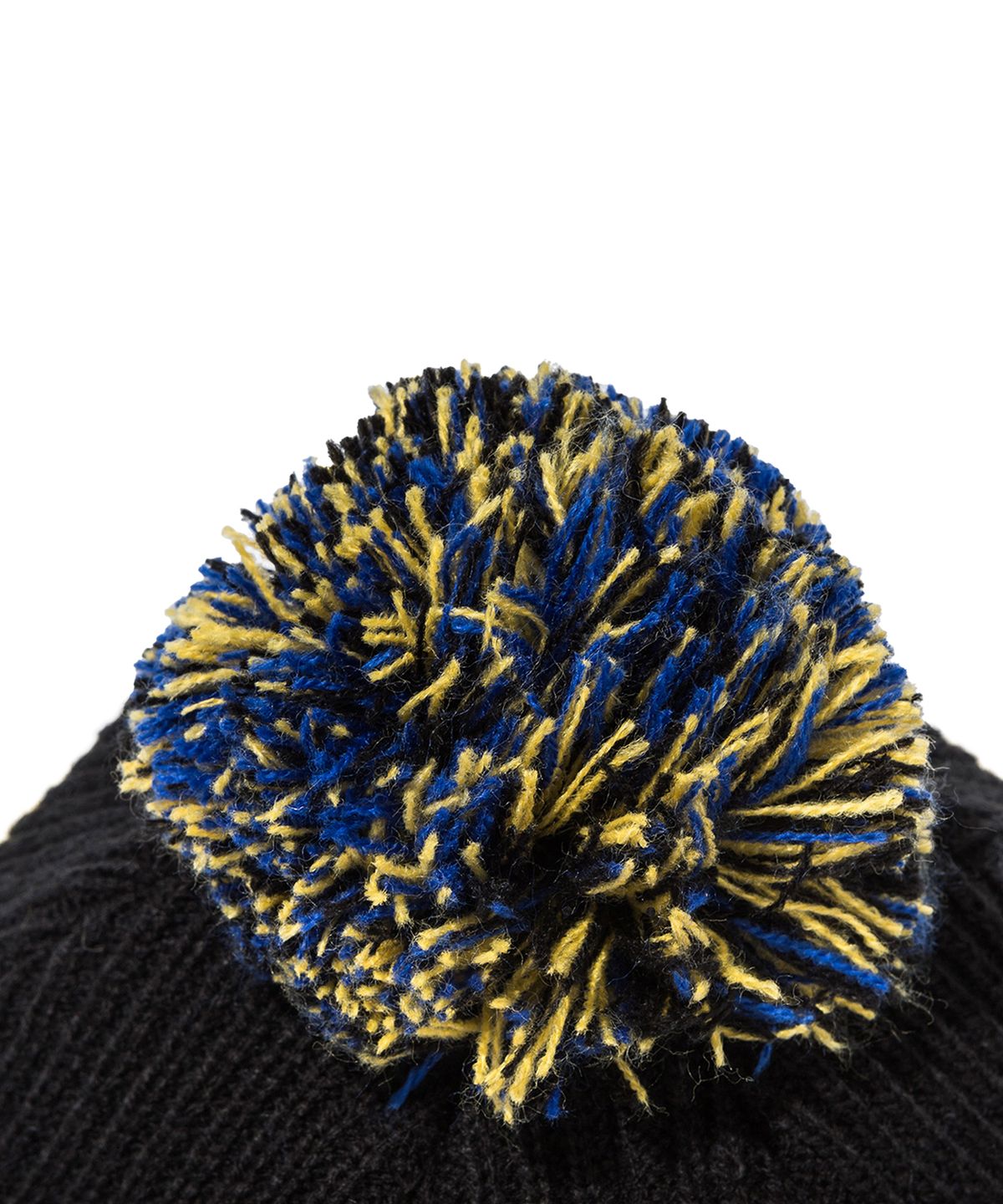 예스아이씨(YESEYESEE) YESEYESEE x Newera Y.E.S Jacquard Pompon Knit Beanie Black