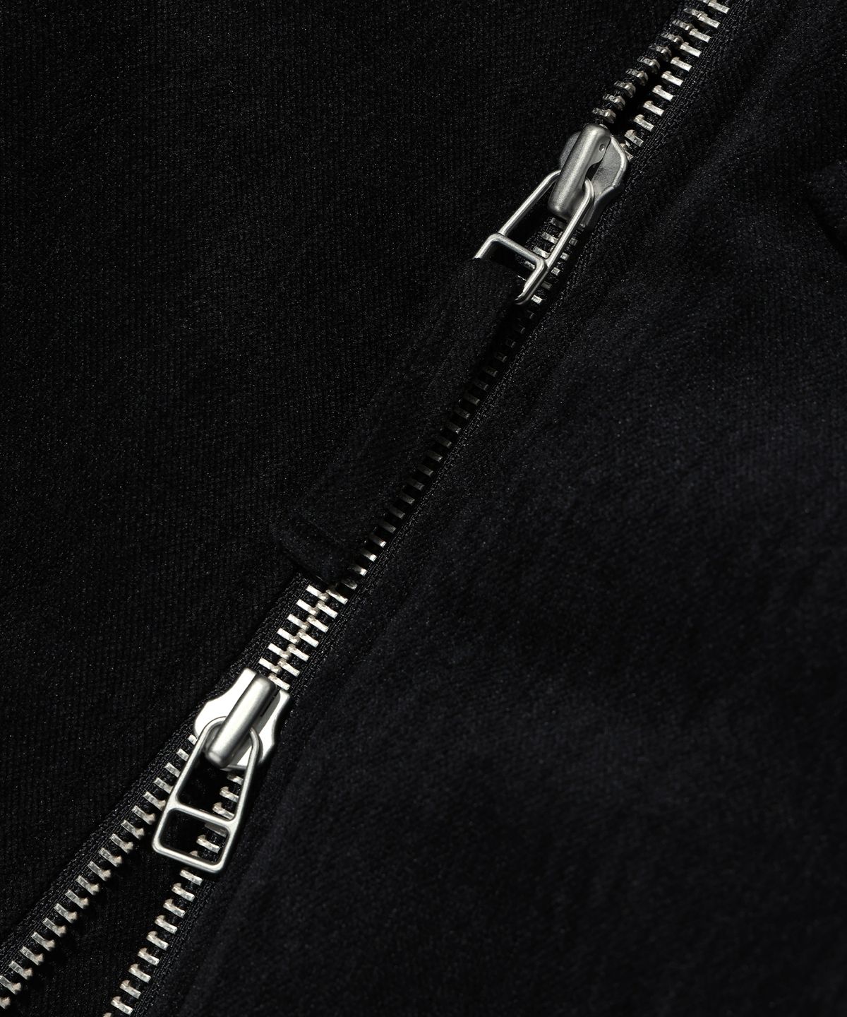 이에이(IEY) VELVET ZIP BOMBER JACKET Black