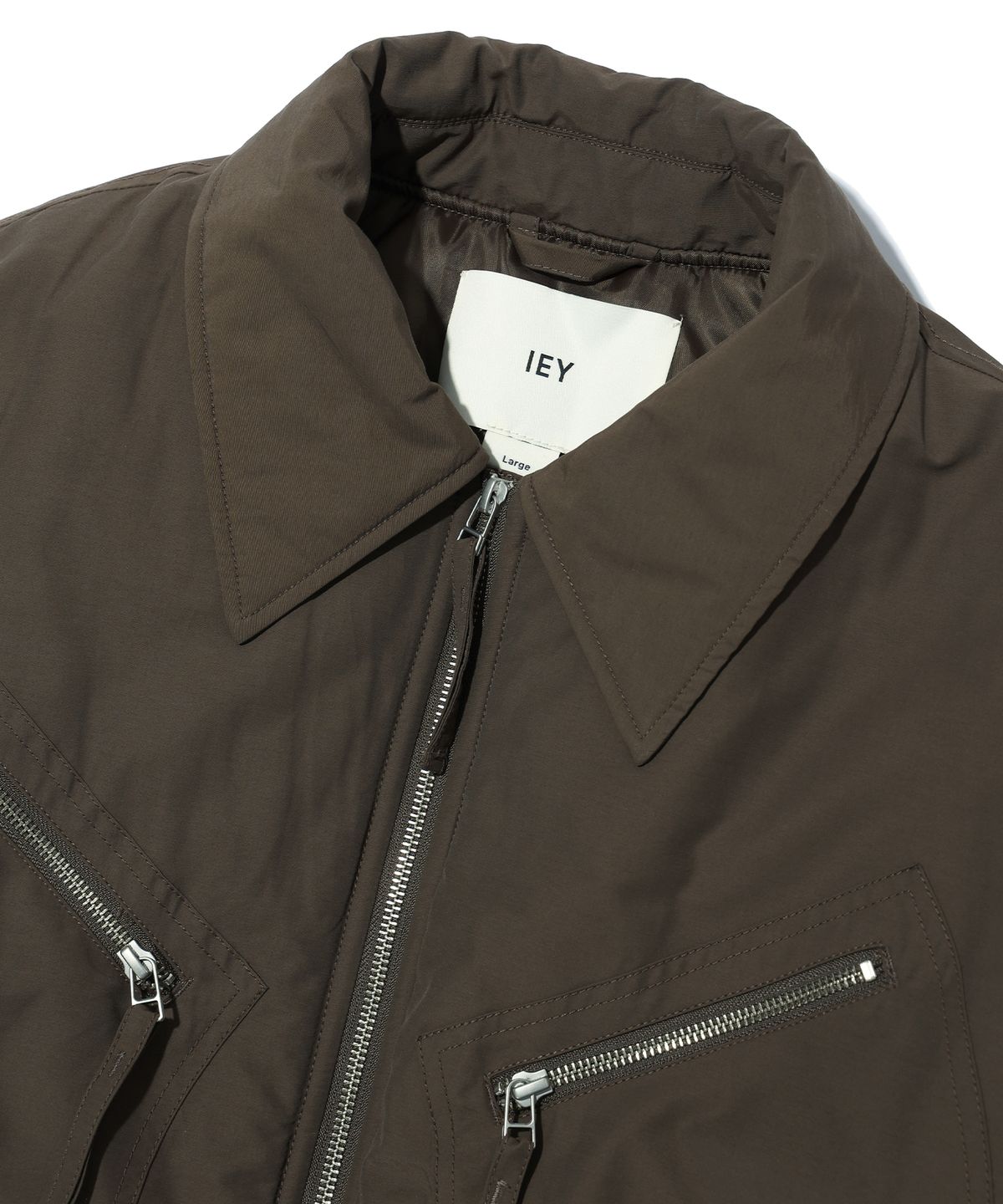 이에이(IEY) PANEL PADDED JUMPER Brown