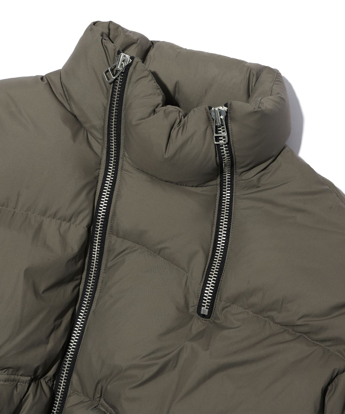 이에이(IEY) DOUBLE ZIP-UP DOWN JACKET Beige