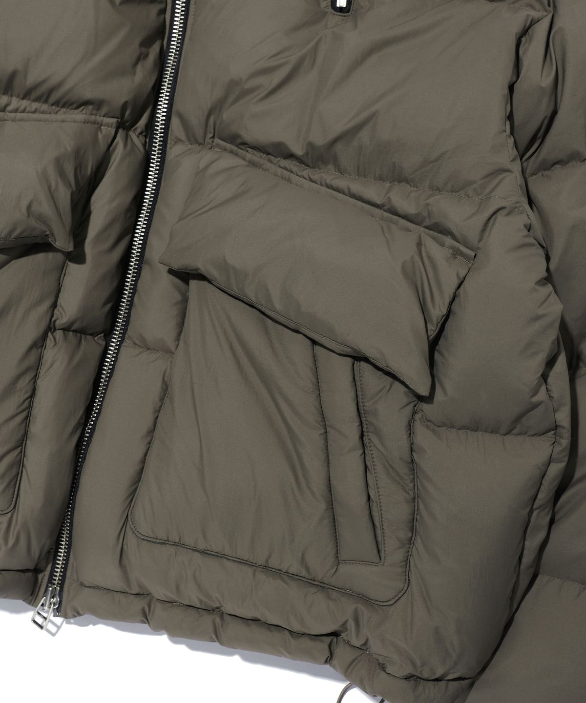 이에이(IEY) DOUBLE ZIP-UP DOWN JACKET Beige