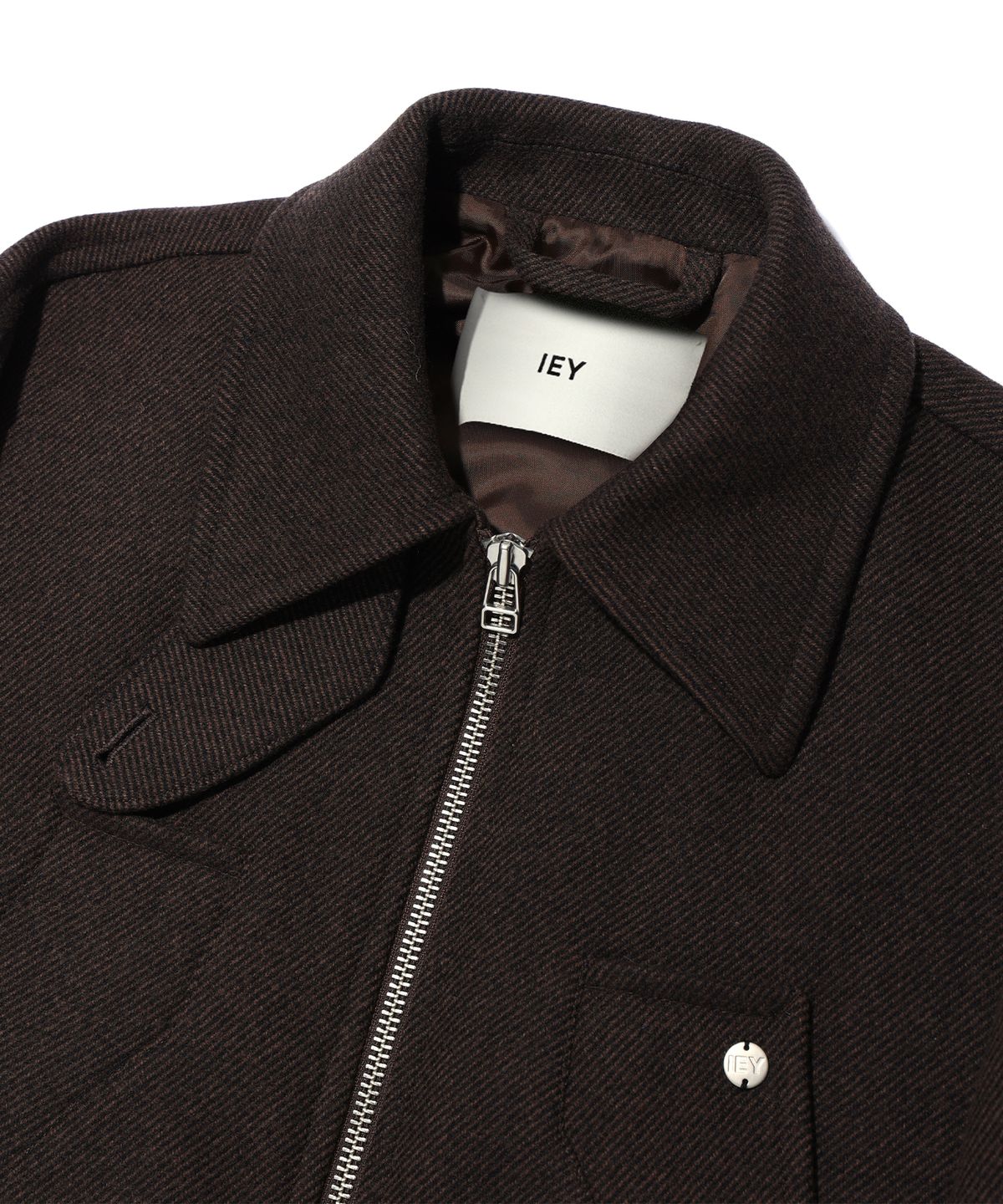 이에이(IEY) TAP WOOL JACKET Brown