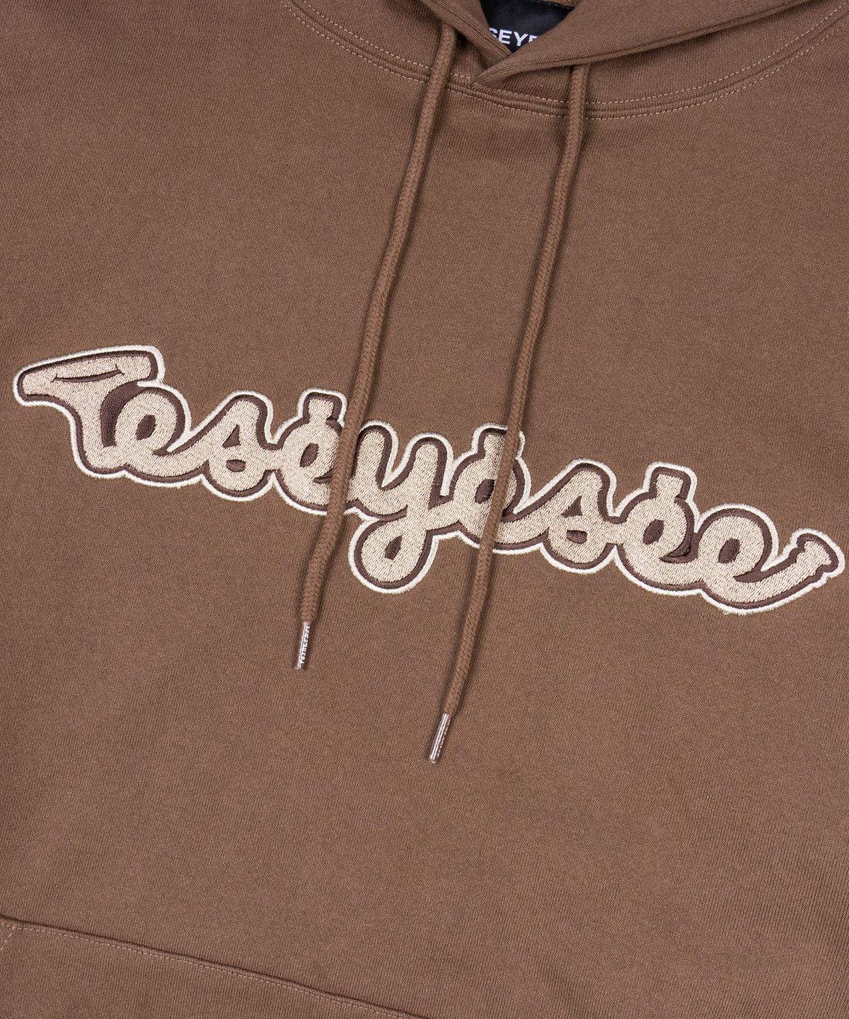 예스아이씨(YESEYESEE) WID x Y.E.S Trumpet Logo Hoodie Brown