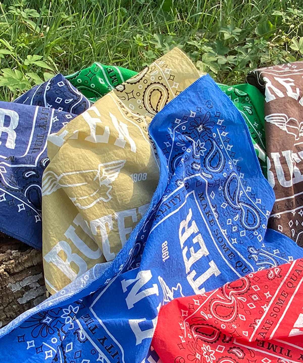 그린버터(GREENBUTTER) Butter Wing Bandana (Beige)