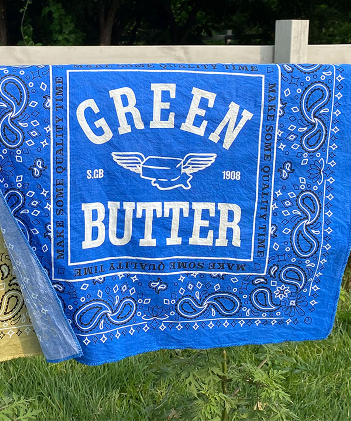 그린버터(GREENBUTTER) Butter Wing Bandana (Blue)