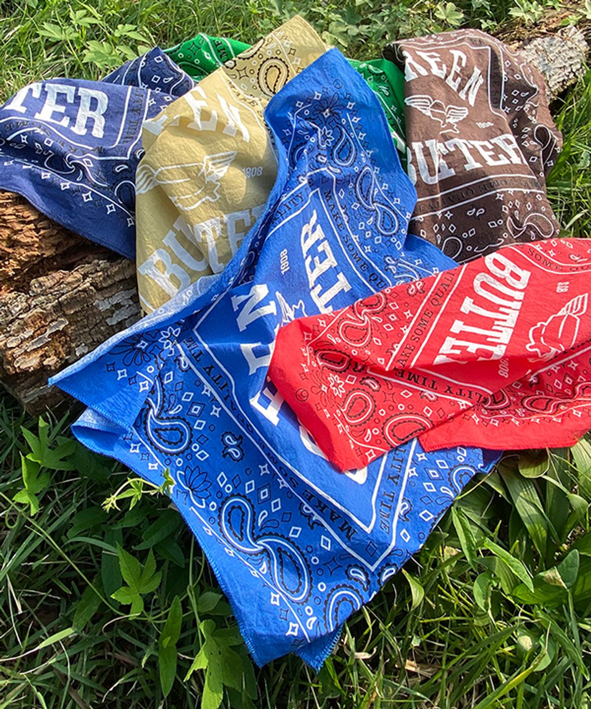 그린버터(GREENBUTTER) Butter Wing Bandana (Blue)
