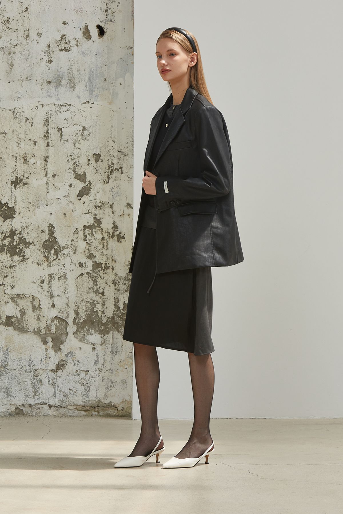 아노에틱(ANOETIC) MODIFY STRING SKIRT_BLACK