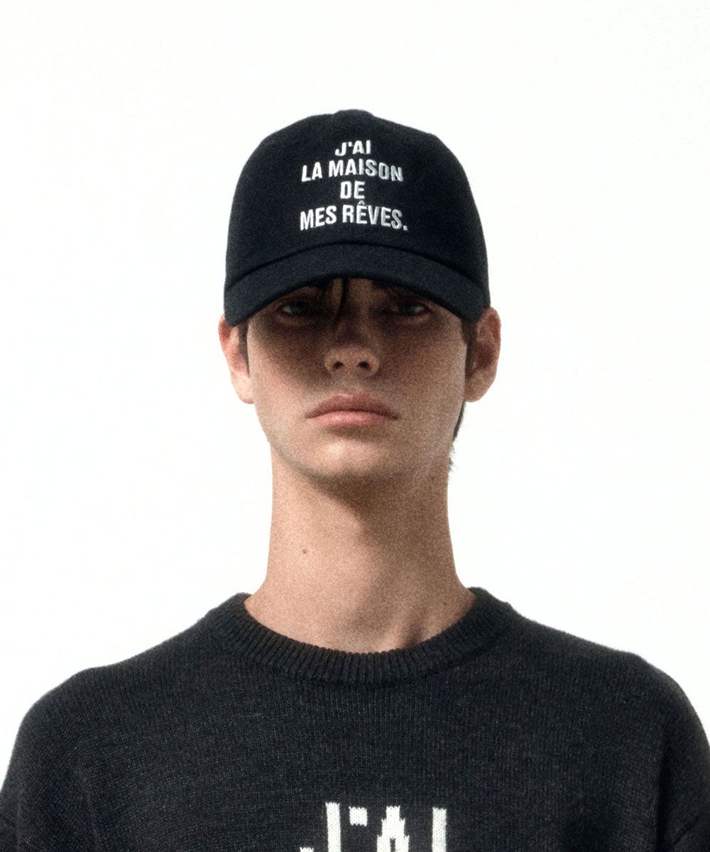 【MAISON MINED】24FW★ LA MAISON DE MES REVES BALL CAP MUSINSA公式 | MAISON MINED LA MAISON DE MES REVES BALL CAP BLACK