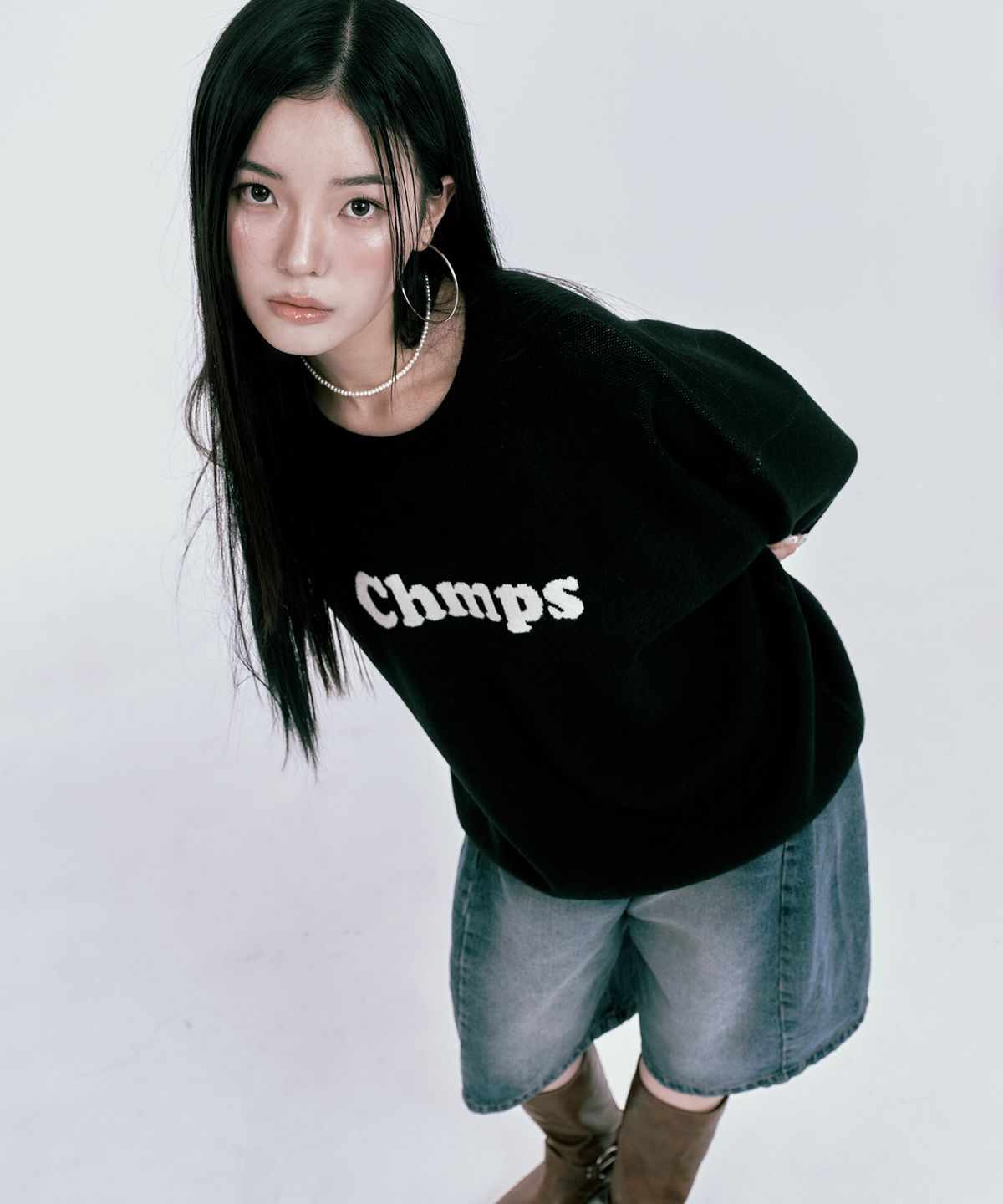 본챔스(BORN CHAMPS) [2컬러] CHMPS 니트 B24FT10