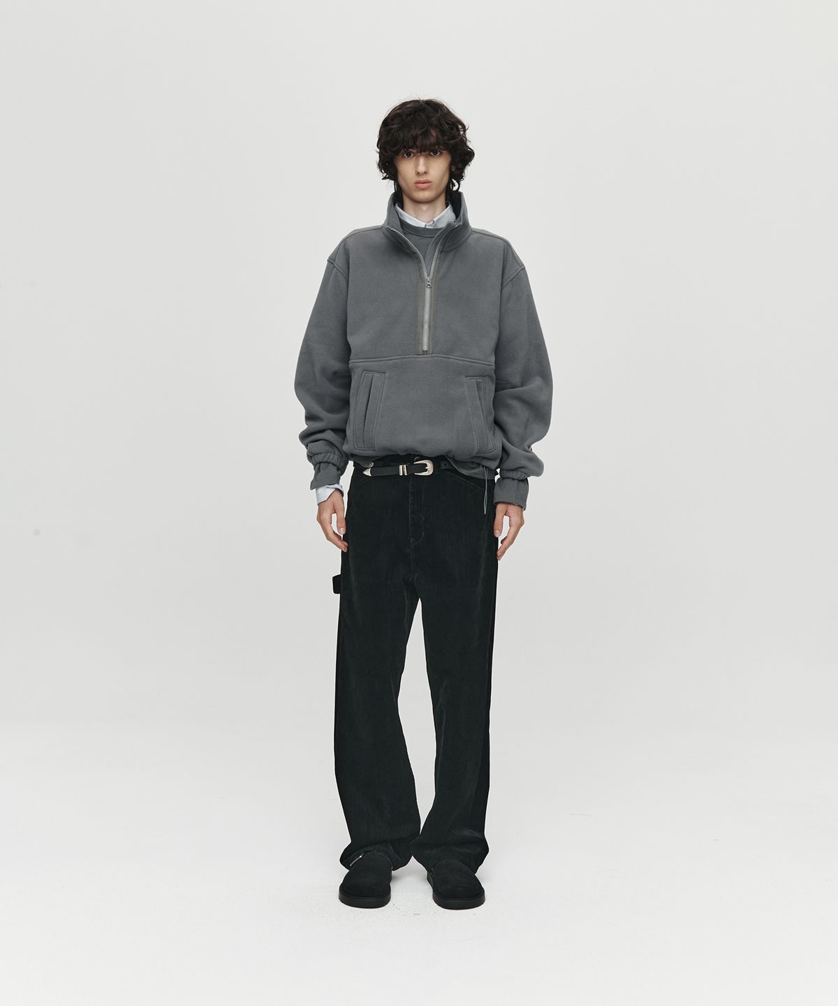 호이테(HEUTE) HET SQUARE VELVET DENIM (BLACK)