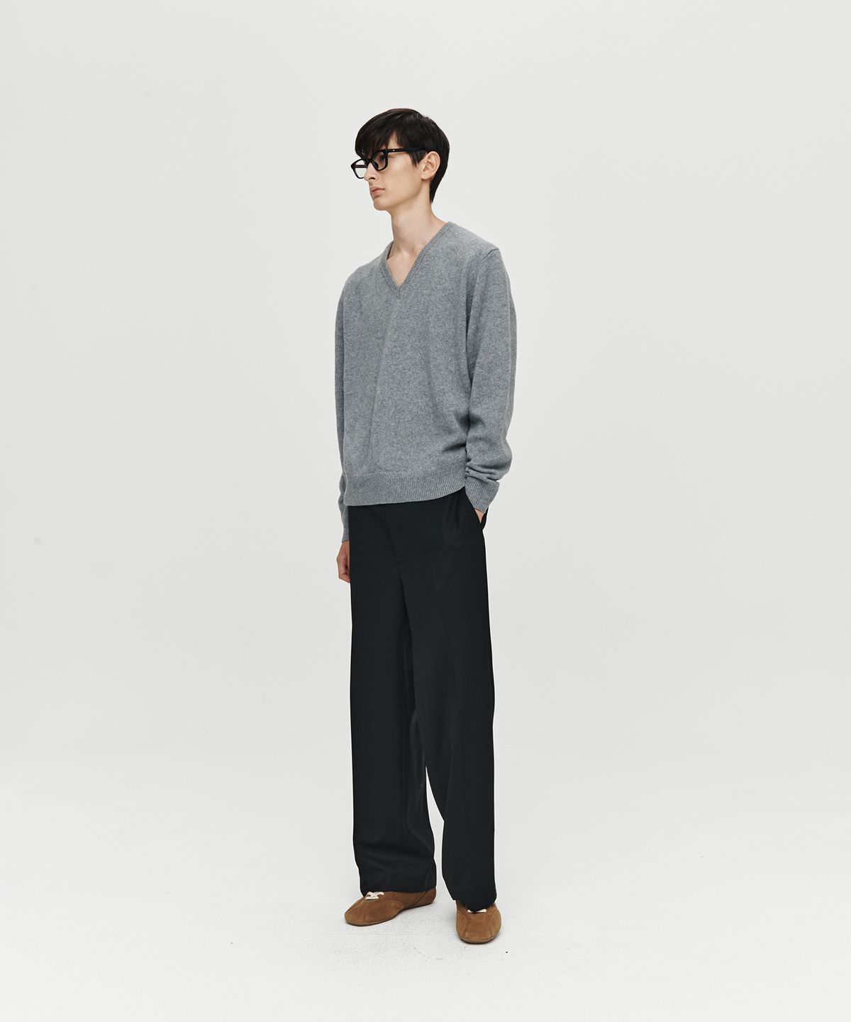 호이테(HEUTE) MATTHEW WOOL WIDE PANTS (BLACK)