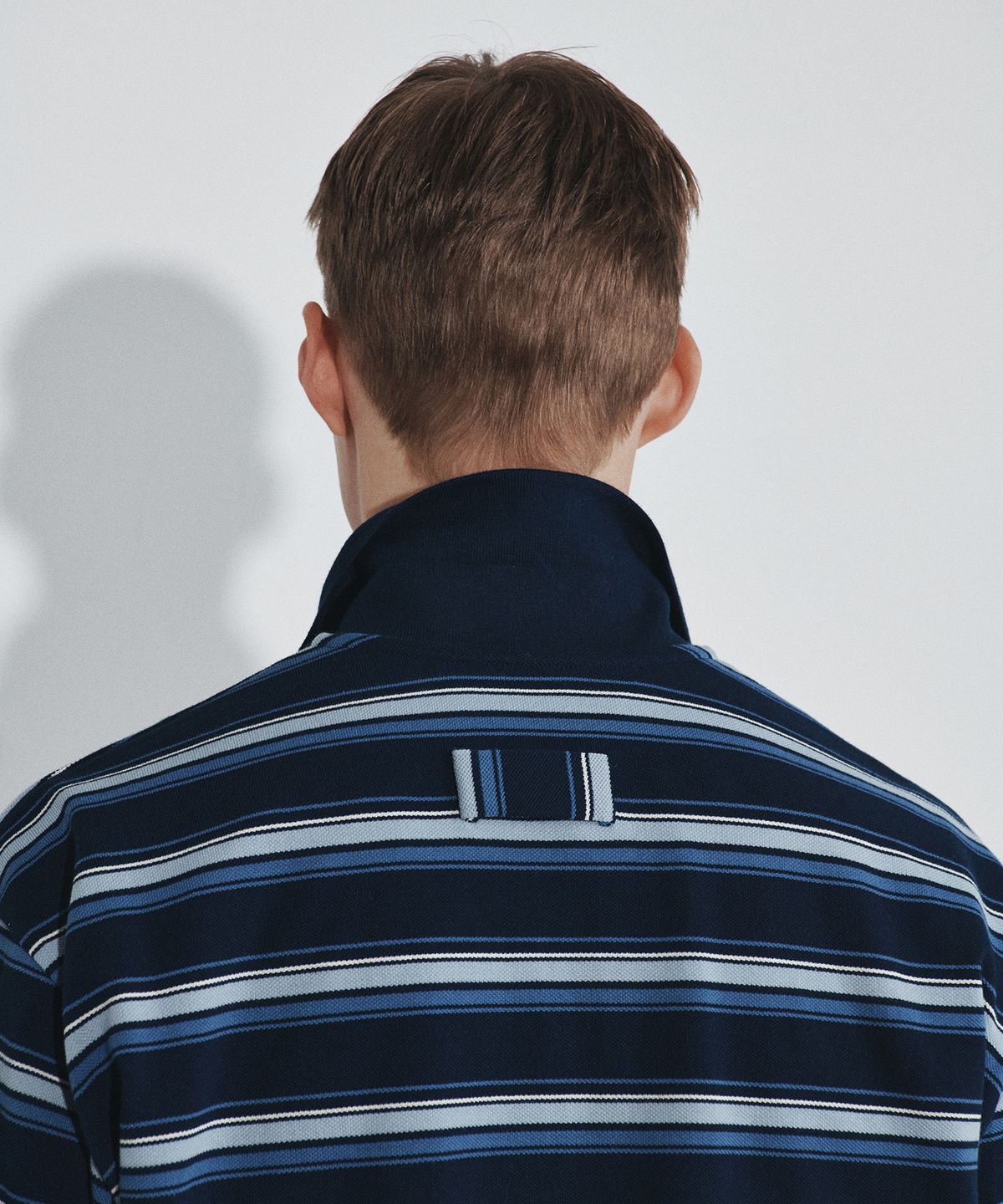 호이테(HEUTE) HET JASPER STRIPE POLO (NAVY)