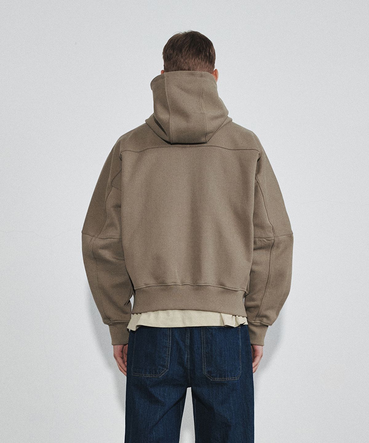 호이테(HEUTE) HET HOODIE ZIP-UP SWEATSHIRT (KHAKI)