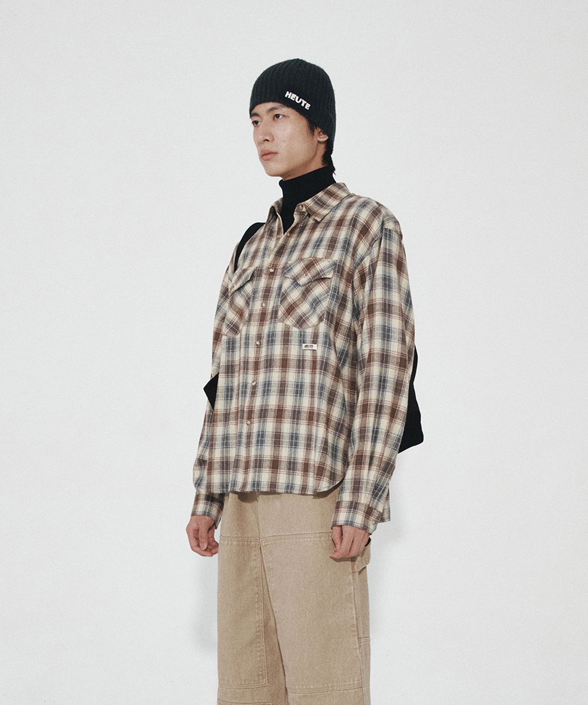 호이테(HEUTE) HARRISON CHECK SHIRT (YELLOW)