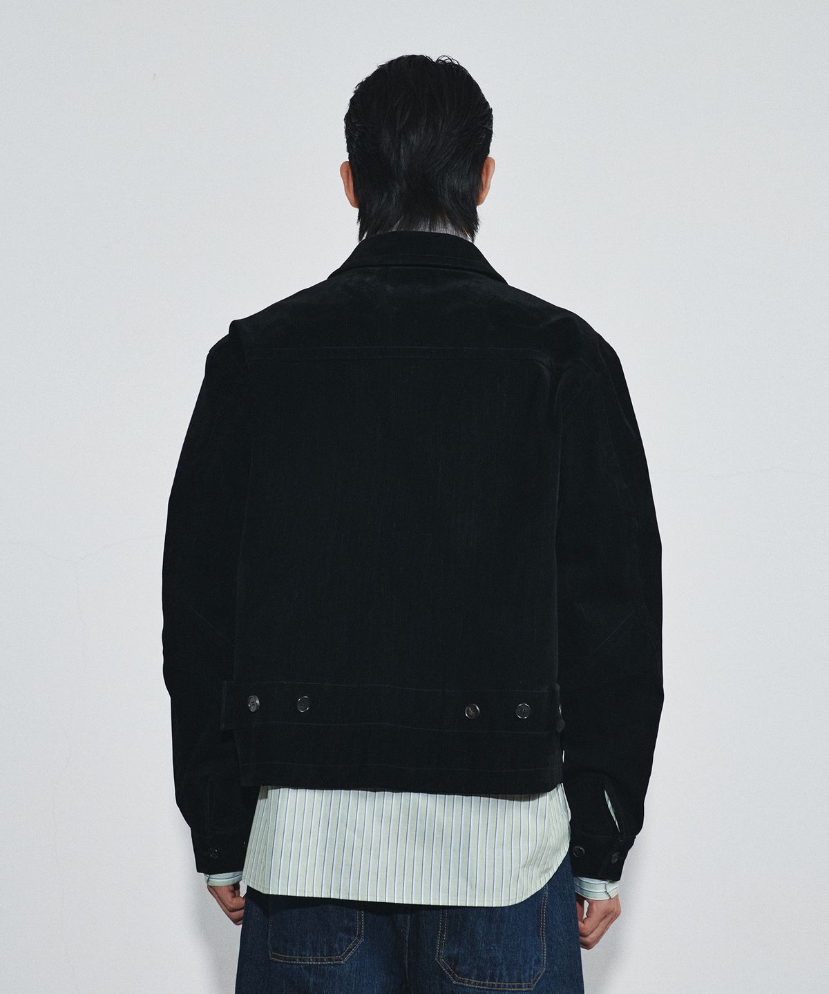 호이테(HEUTE) HET SQUARE VELVET SHORT JACKET (BLACK)
