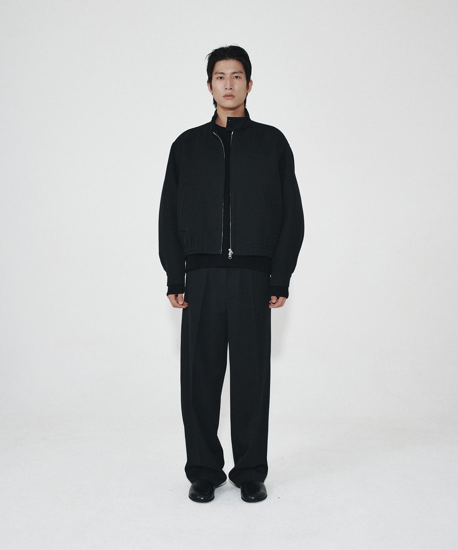 MUSINSA公式 | HEUTE WOOL HARRINGTON JACKET (BLACK)