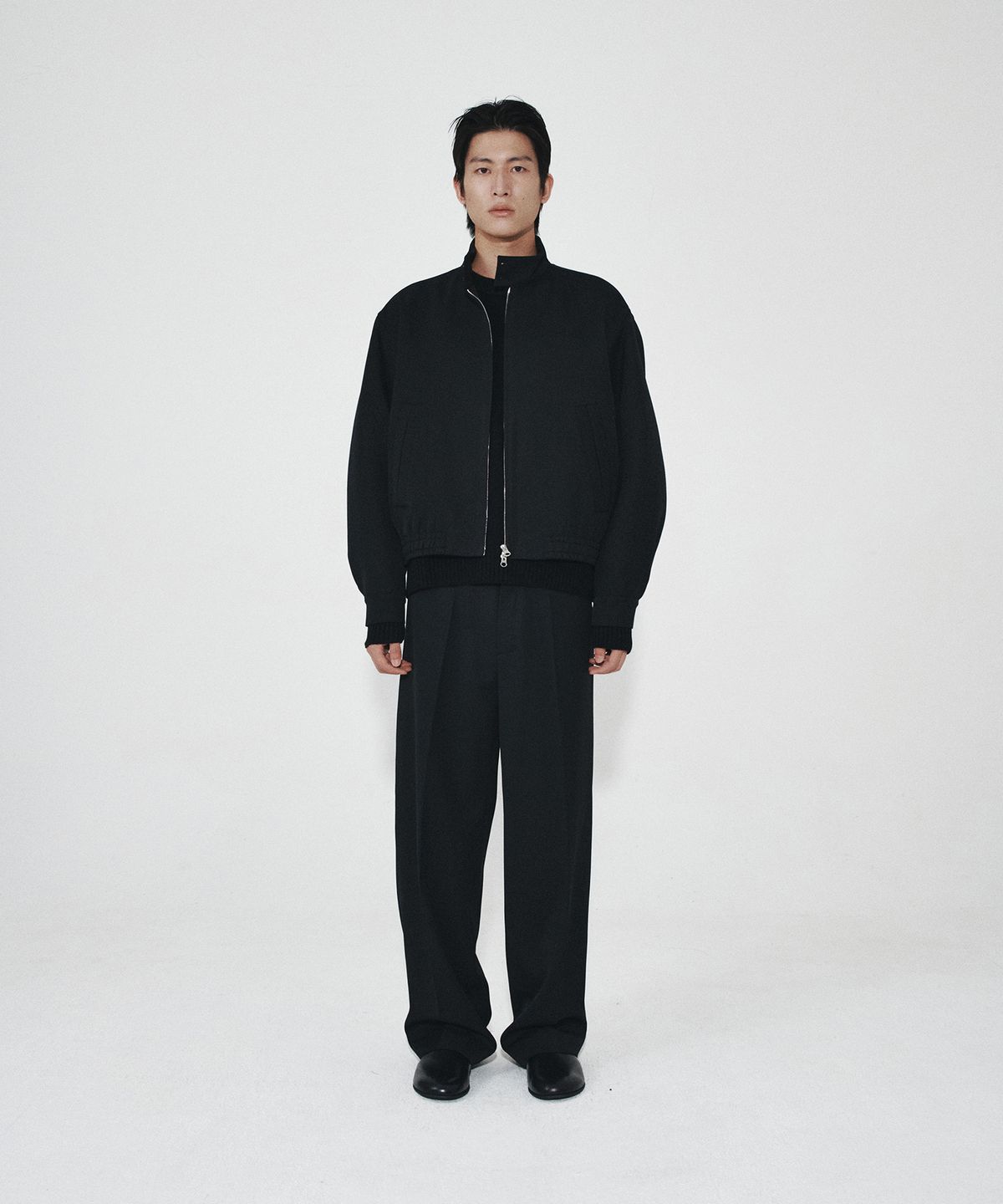 호이테(HEUTE) WOOL HARRINGTON JACKET (BLACK)