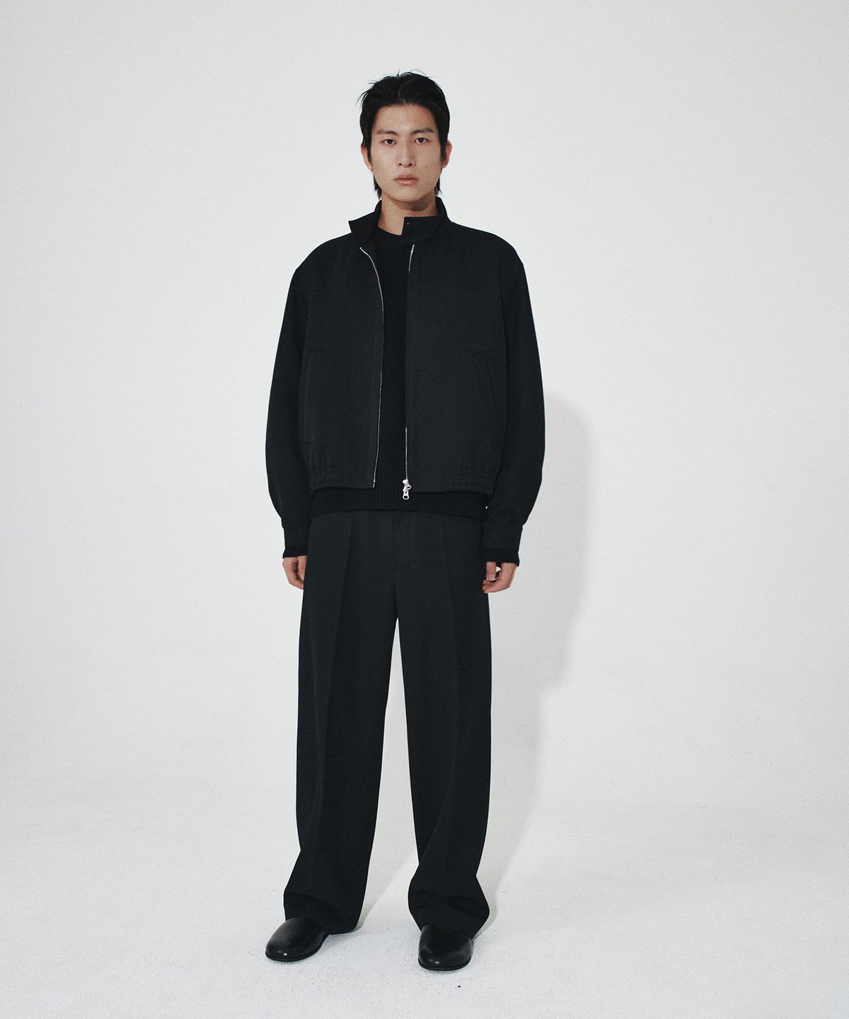호이테(HEUTE) WOOL HARRINGTON JACKET (BLACK)