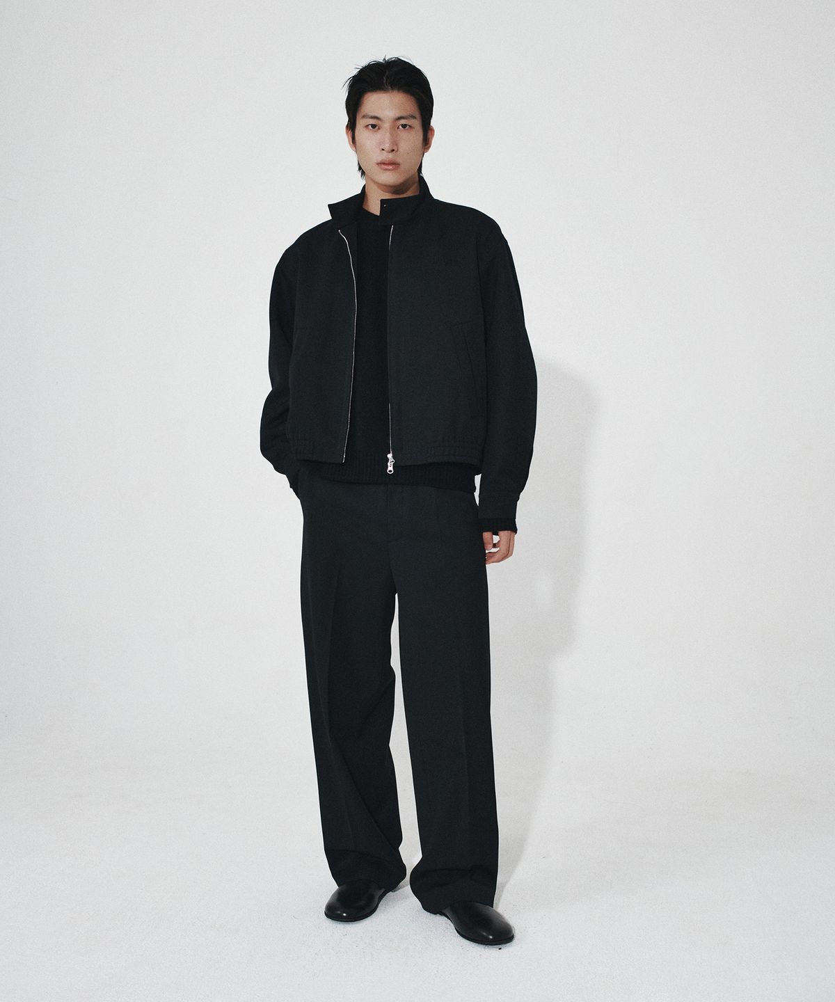 호이테(HEUTE) WOOL HARRINGTON JACKET (BLACK)
