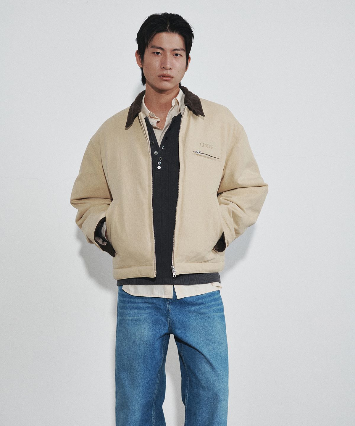 호이테(HEUTE) HET PADDED WORK JACKET (LIGHT YELLOW)