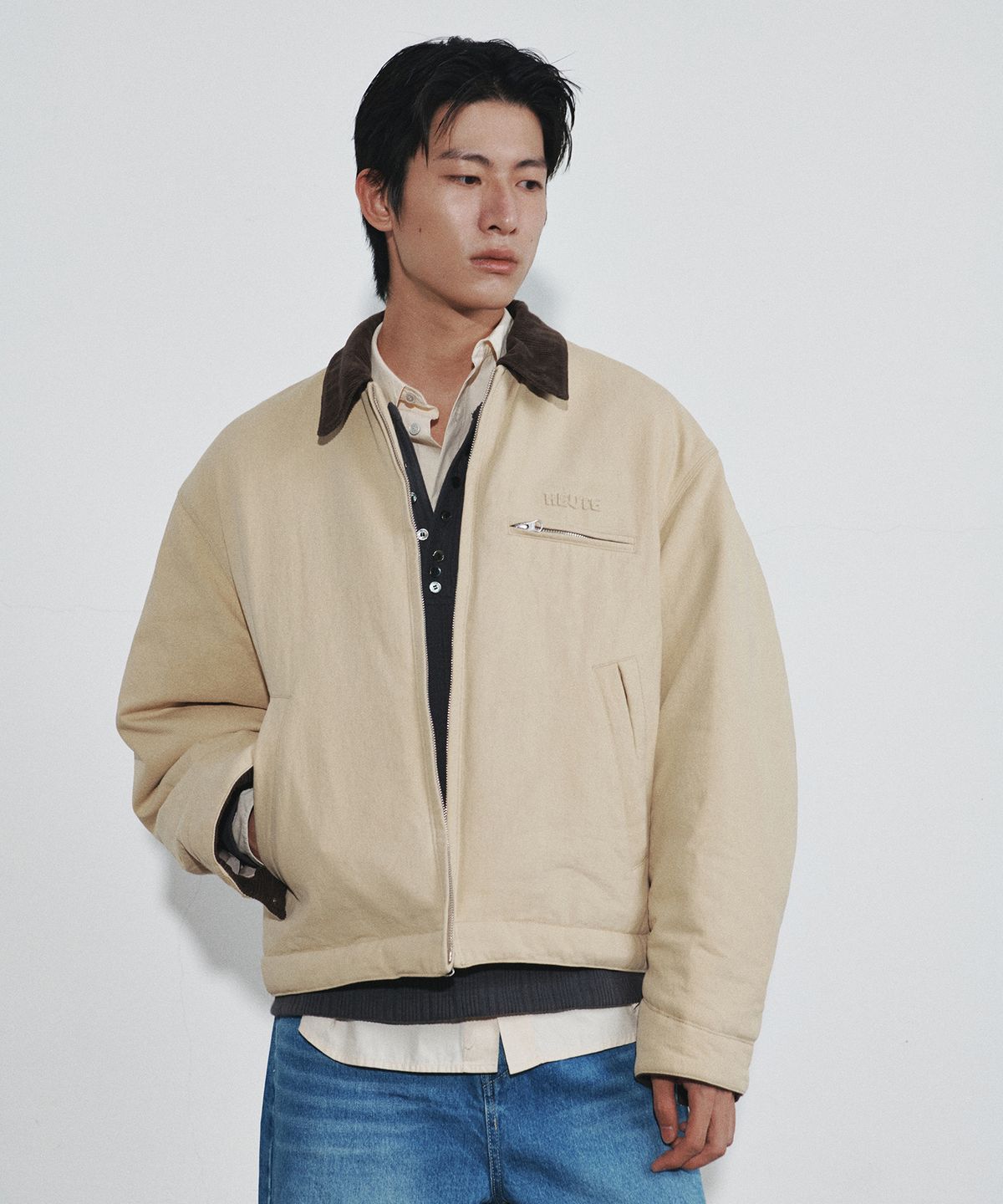 호이테(HEUTE) HET PADDED WORK JACKET (LIGHT YELLOW)
