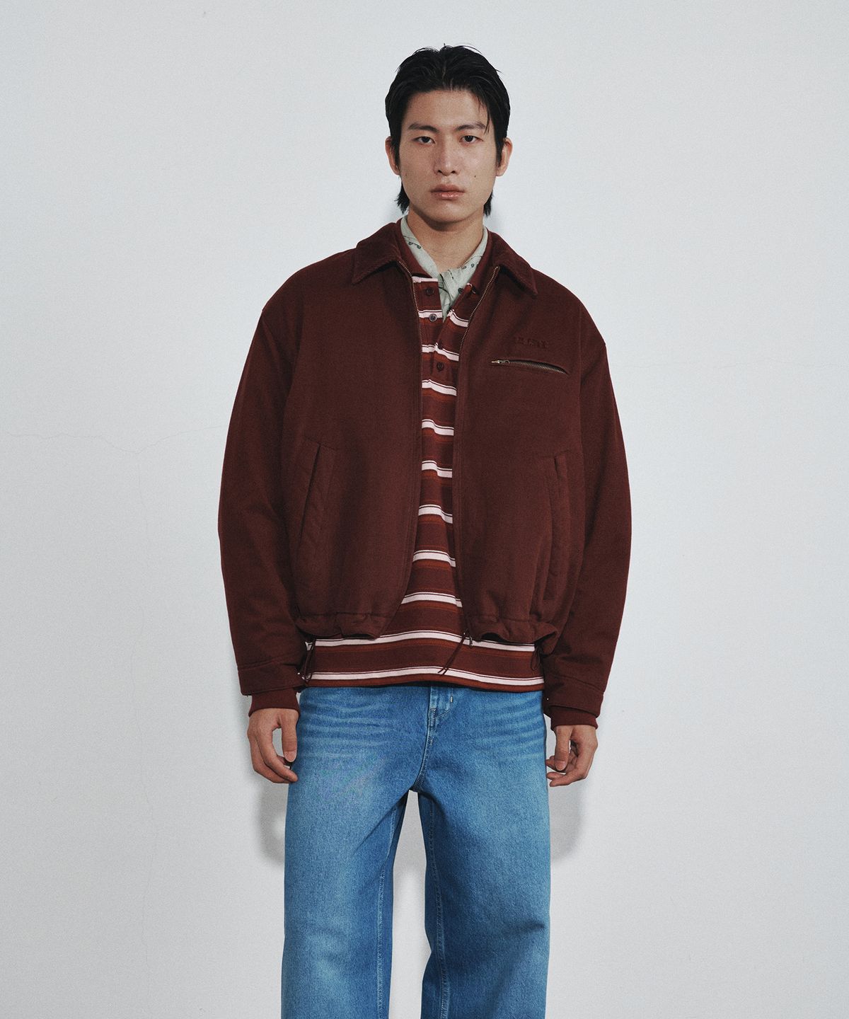 호이테(HEUTE) HET PADDED WORK JACKET (DRY ROSE RED)