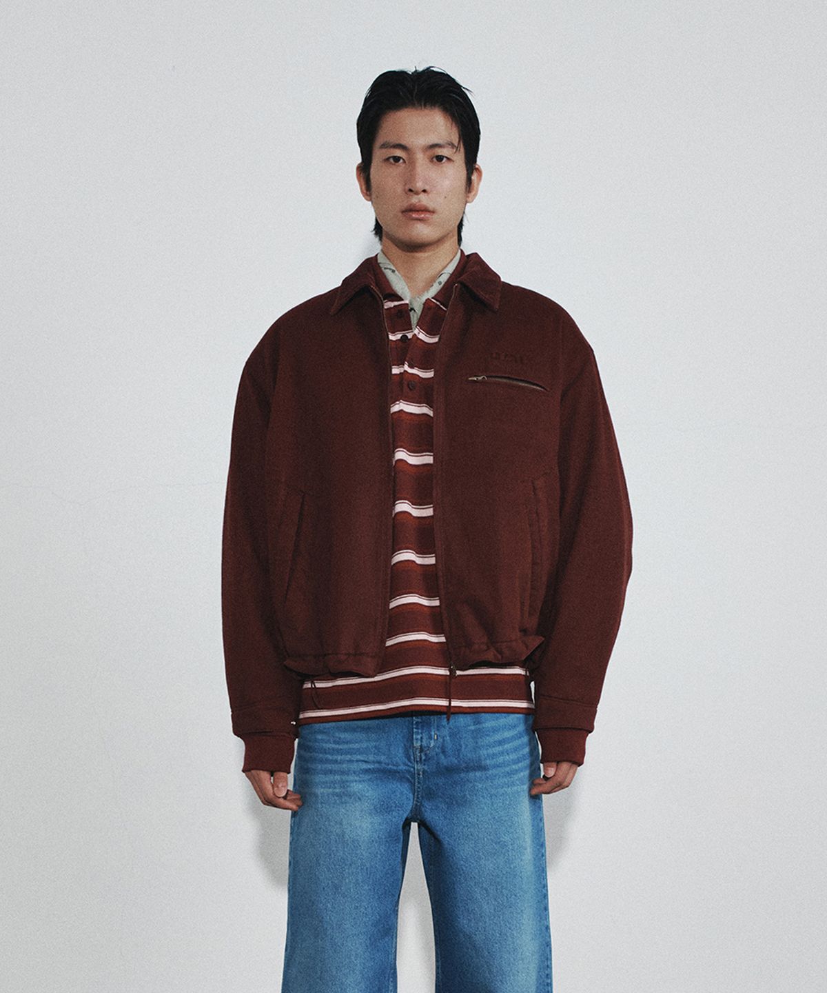 호이테(HEUTE) HET PADDED WORK JACKET (DRY ROSE RED)
