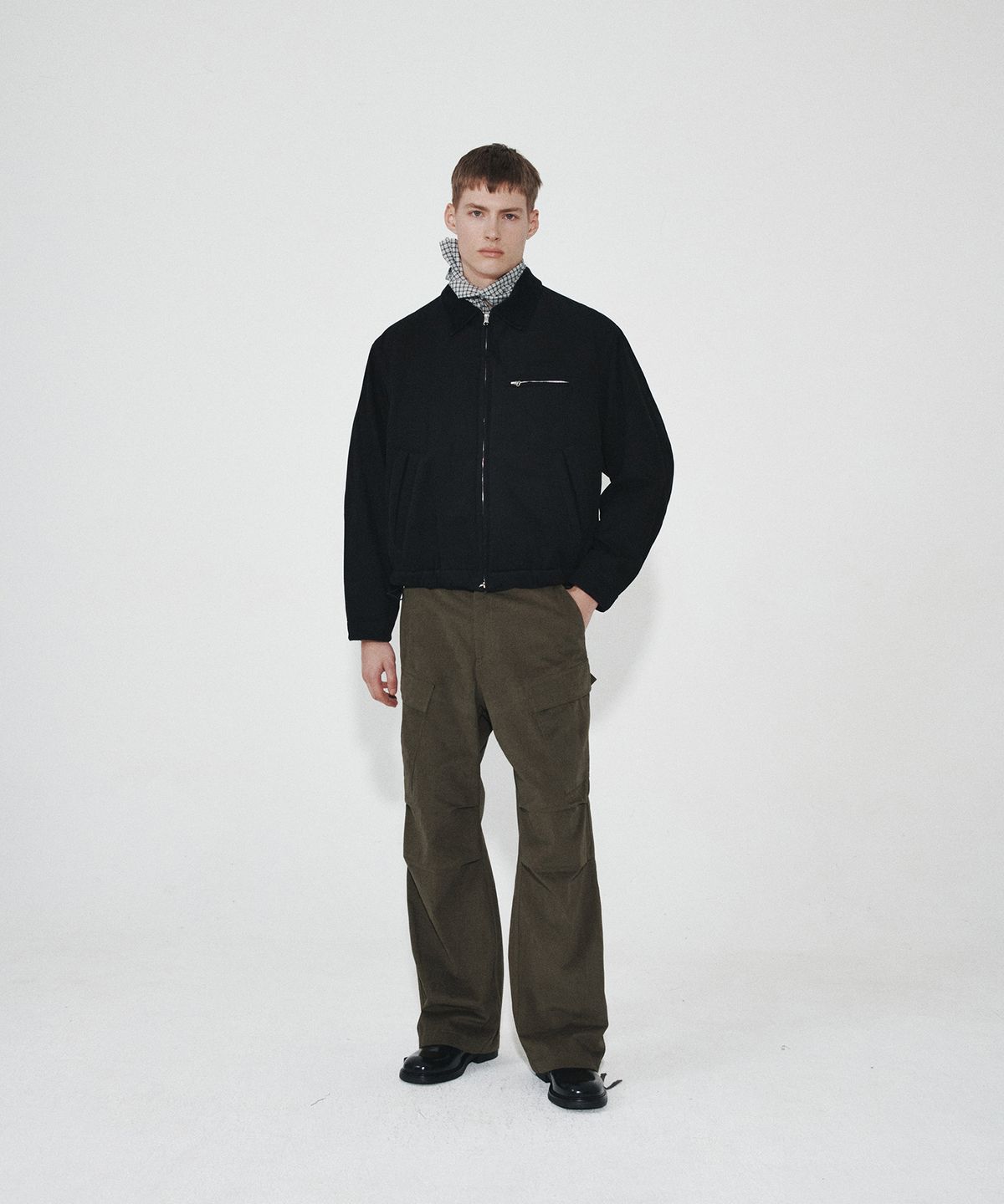 호이테(HEUTE) HET PADDED WORK JACKET (BLACK)