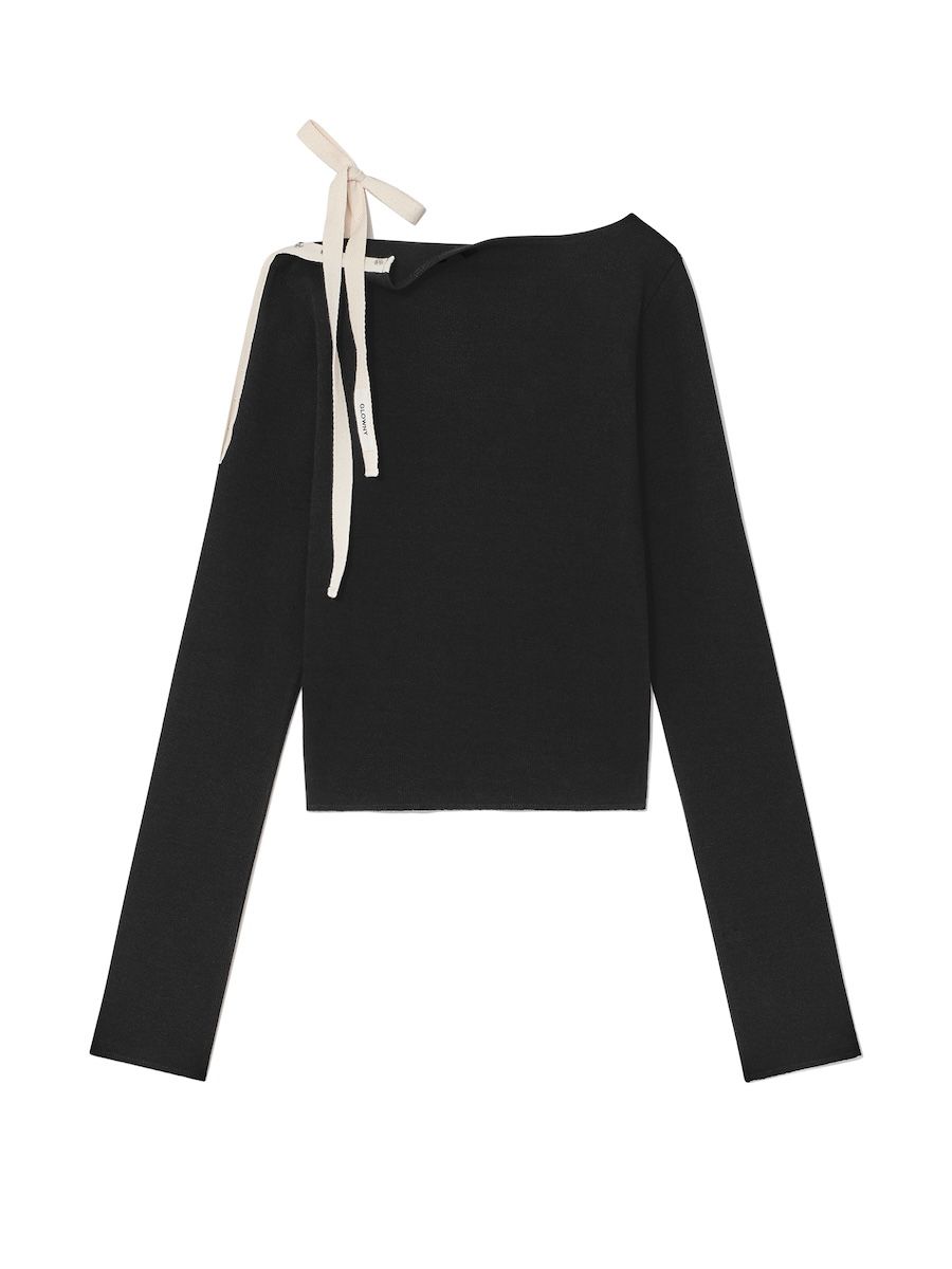 MUSINSA公式 | GLOWNY LOUISA LONG SLEEVE (BLACK)