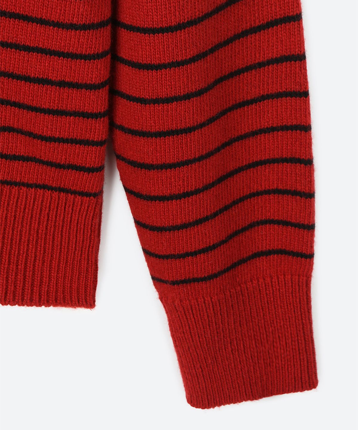 문선 아카이브(MOONSUN ARCHIVE) 02 M.C UNISEX, Stripe Wool Collar Knit / Deep Red