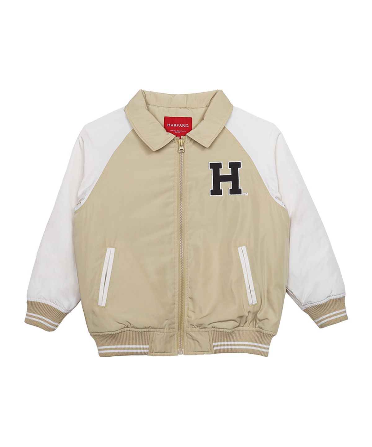 하버드 키즈(HARVARD KIDS) 카라 배색 바시티 점퍼_B4F122