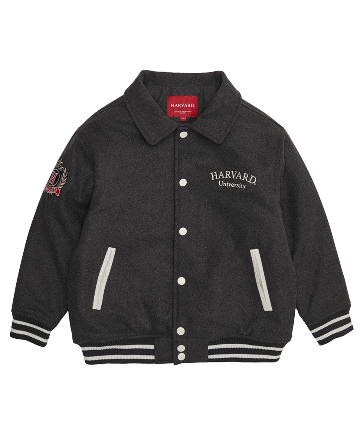 하버드 키즈(HARVARD KIDS) 울 카라 바시티 점퍼_B4F124