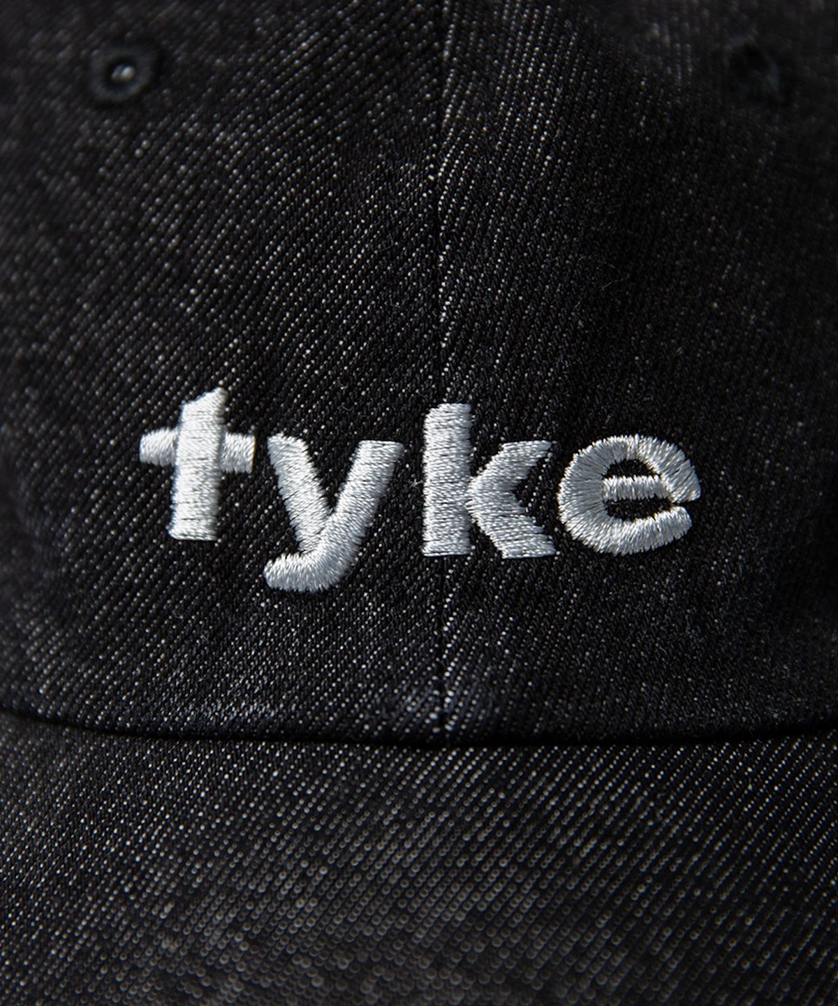 타이크(TYKE) Logo Washed Denim Cap - Black